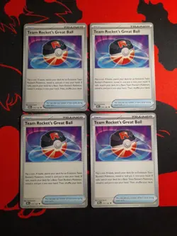 4x Team Rocket's Great Ball 175/182 x4 - Destined Rivals - Pokemon TCG - Playset - Image 1