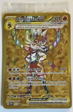 Cinderace ex 163 Pokemon Steller Crown Full Art Gold Promo Sealed - Image 1