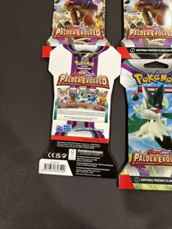 Pokemon Scarlet and Violet Paldea Evolved Sleeved Booster Pack SEALED Lot Of 4 - Image 2