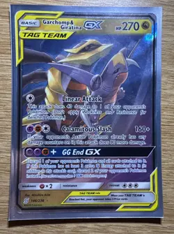 Pokemon TCG Garchomp and Giratina GX 146/236 Unified Minds Tag Team - Image 1