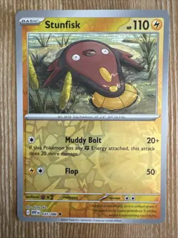 Stunfisk 035/086 Uncommon Reverse Holo - Pokemon TCG White Flare - NM - Image 1