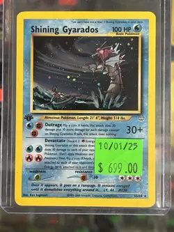 Pokemon Shining Gyarados First Edition Holo Rare 65/64 Neo Revelation - Image 1