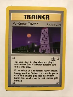 Pokemon Tower #42 Black Star Promo Trainer WOTC Pokemon Card NM - Image 1