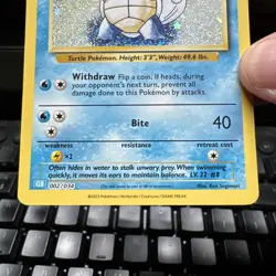 Pokemon Card - Classic Collection [CLB] 002/034 - WARTORTLE (holo-foil) -NM/Mint - Image 3