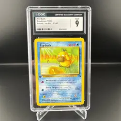 CGC 9 MINT Psyduck 1999 Fossil 1st Edition 53/62 Pokemon Card - Image 1