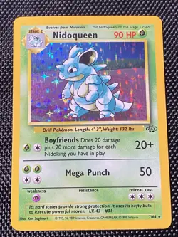 Nidoqueen Holo - Jungle 7/64 - Vintage Pokemon Card 1999 - LP/NM - Image 1