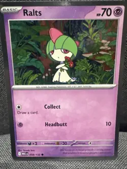 Ralts 058/132 Me01: Mega Evolution - COSMOS HOLO CARD pokemon - Image 1