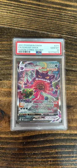 Pokemon TCG Gengar VMAX Fusion Strike Alternative Art Card 271/264 NEW PSA 10 - Image 1
