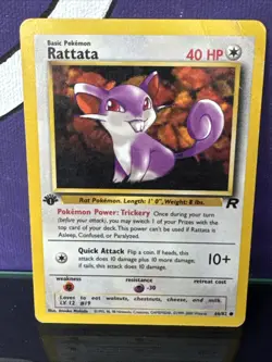 Rattata 66/82 Common Team Rocket 1st Edition Non Holo Pokemon Card - Image 1