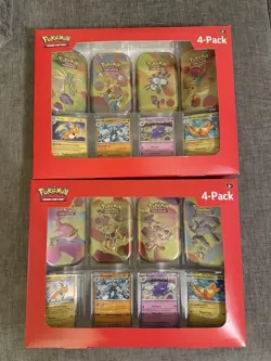 NEW Pokemon 4 Mini Tins 4 Promo Cards Bundle 151 Sam's Club - LOT OF 2NEW - Image 1