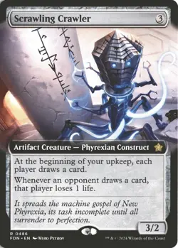 MTG Scrawling Crawler (0486) *Non-Foil* EXT ART Foundations MT/NM Combined Ship - Image 1