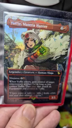 1x Yuffie Materia Hunter Borderless Chocobo Track Foil NM Final Fantasy MTG x1 - Image 1