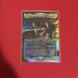 MTG The Destined Warrior (Borderless) Foil #0443 - Final Fantasy 1 - Image 1