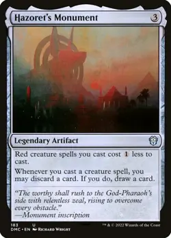 1x - Hazoret's Monument - #183 - CMR: Dominaria United - CUC NM MTG - Image 1