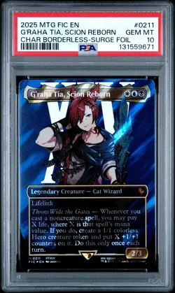 2025 MTG FINAL FANTASY COMMANDER #0211 G'RAHA TIA, SCION REBORN PSA 10 - Image 1