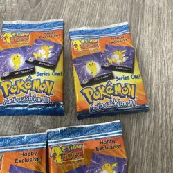(6) 1999 Vintage Action Flipz Pokemon Series One Hobby Exclusive Booster Pack - Image 4