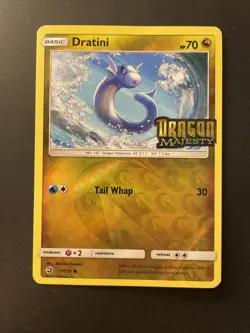 Dratini 35/70 Dragon Majesty Stamped Toys R Us Promo DMG Pokemon Card - Image 1
