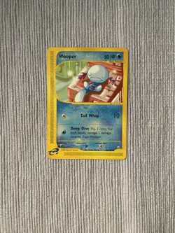 Pokemon TCG Wooper Aquapolis Common Card #66 Moderately Played - Image 1