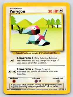Porygon 39/102 Pokemon Base Set - Image 1