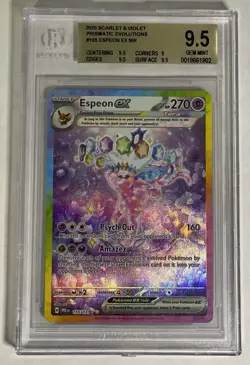 2025 Pokemon Espeon EX 155/131 BGS 9.5 Gem Mint SV: Prismatic Evolutions PRE EN - Image 2