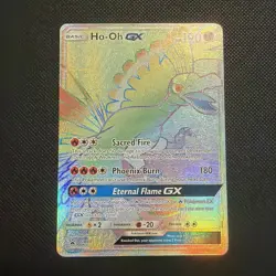 Pokemon TCG Ho-Oh GX SM Black Star Promo SM80 Promo LP+ - Image 1