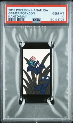 2013 POKEMON HANAFUDA KANTO MAY GRIMER/PORYGON PSA 10 - Image 1