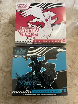 Pokemon TCG Scarlet and Violet Black Bolt & White Flare ETB New And Sealed - Image 1