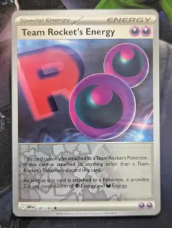 Team Rocket's Energy 182/182 Sv10: Destined Rivals Reverse Holo Pokemon TCG NM - Image 1