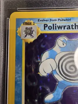 POLIWRATH 1999 Pokemon Base Unlimited Holo 13/102 - PSA 5 - Image 2