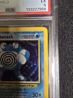 POLIWRATH 1999 Pokemon Base Unlimited Holo 13/102 - PSA 5 - Image 3