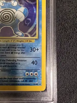 POLIWRATH 1999 Pokemon Base Unlimited Holo 13/102 - PSA 5 - Image 4