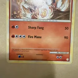 Pokemon TCG Arcanine HeartGold SoulSilver 2010 1/123 LP/MP - Image 3