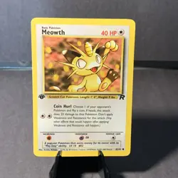 Pokemon TCG Meowth 1st Edition Team Rocket Set #62/82 2000 NM - Image 1