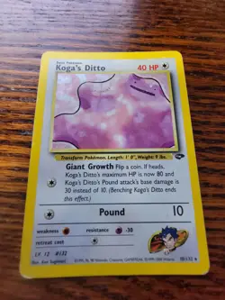 Koga's Ditto Holo-Rare - 10/132 Gym Challenge Unlimited - Pokemon - MP - Image 1
