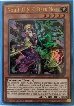 YuGiOh Noh-P.U.N.K. Deer Note Ultra Rare 1st Edition BLMR-EN066 - Image 1