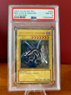 Yu-Gi-Oh Red-Eyes B. Dragon SDJ-001 Starter Deck: Joey -Rare 1st Edition - PSA 8 - Image 1