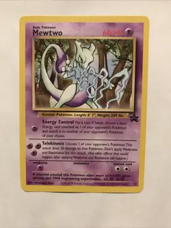Pokemon Card Mewtwo Black Star Promo 12 Near Mint - Image 1