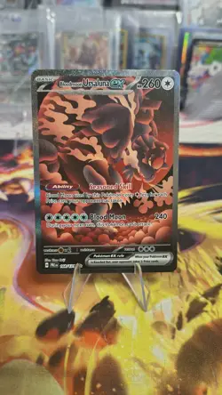 Pokemon TCG Bloodmoon Ursaluna EX Prismatic Evolutions Card 168/131 NM- - Image 1