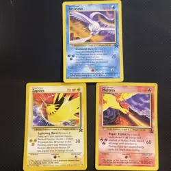 Pokemon Card lot- Zapdos Articuno Moltres 21 22 23 WoTC Black Star Promo - Image 1