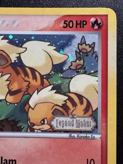 Growlithe 55/92 EX Legend Maker Pokemon Card Reverse Holo Foil Rare MP - Image 4