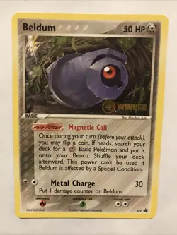 Pokemon Card BELDUM Rare Gold Stamp WINNER Black Star Promo 022 - Image 1