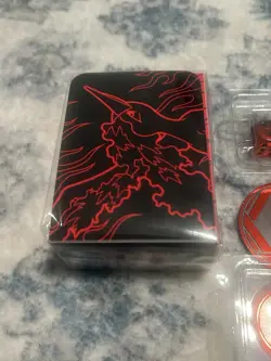 Pokemon Destined Rivals Team Rocket Moltres UPC Deck Box Coin Play Mat No Cards - Image 2