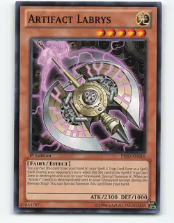 Artifact Labrys #PRIO-EN016 1st Edition Yugioh Card - Image 1