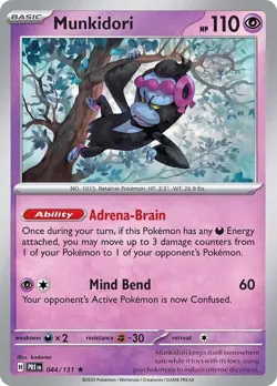 Munkidori 44/131 Holo Rare Card Prismatic Evolutions Pokemon TCG NM Near Mint/M - Image 1