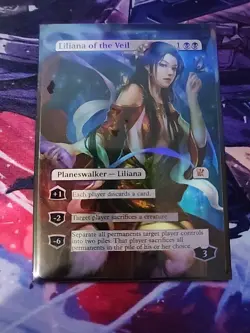 MTG Altered Art Card - REAL Liliana Of The VEIL Anime Girl - Magic the Gathering - Image 1