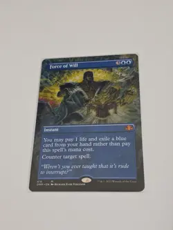 Force of Will #418 · Dominaria Remastered · Borderless · Non-Foil · Mythic Rare - Image 1