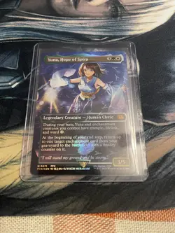 FF MTG - Yuna, Hope of Spira (Borderless #571) (Chocobo Track Foil) - Image 1