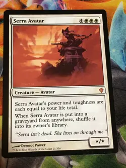 C6758 MTG MAGIC GATHERING COMMANDER 2013 SERRA AVATAR #21 MP MYTHIC - Image 1