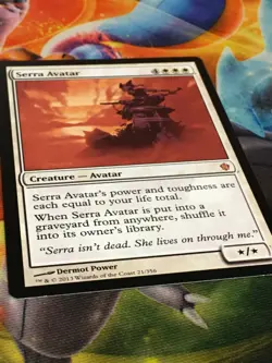 C6758 MTG MAGIC GATHERING COMMANDER 2013 SERRA AVATAR #21 MP MYTHIC - Image 2