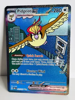 Pokemon TCG Pidgeot EX Sv03: Obsidian Flames 225/197 Holo Special... - Image 2